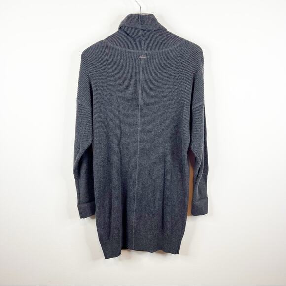 Prana Milani Merino Wool Blend Cowl Neck Sweater Dress S Grey - Picture 3 of 8